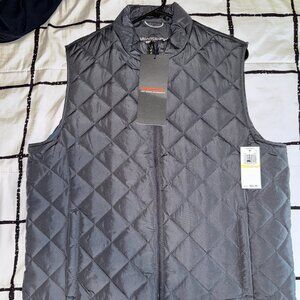Hawke & Co. Outfitter Men's Quilted Vest Small Carbon Grey